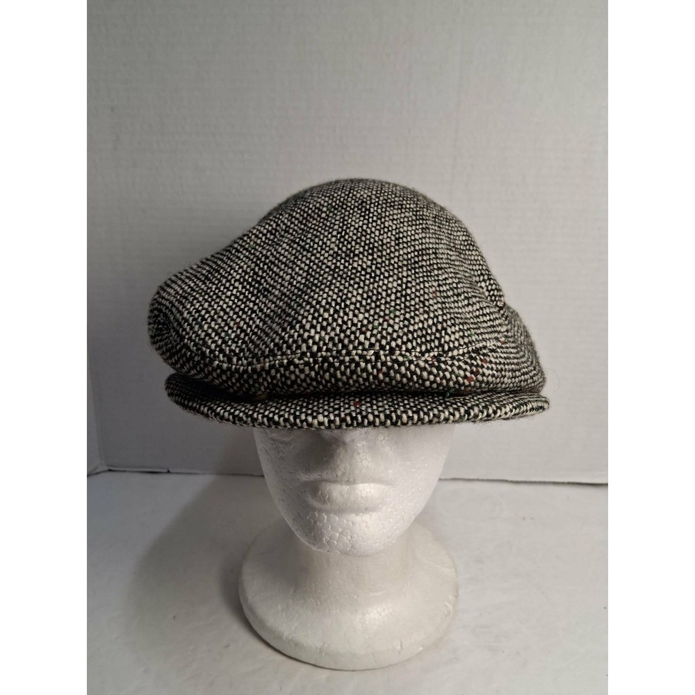 Alternative Tweed Flat Newsboy Cap Hat Samuel Adams Logo Lined‎